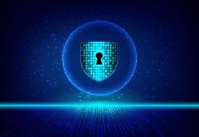 Modern Cybersecurity Technology Background with padlock vector