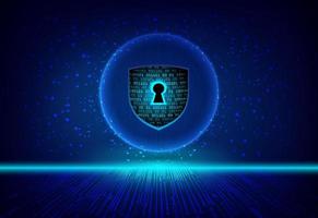 Modern Cybersecurity Technology Background with padlock vector