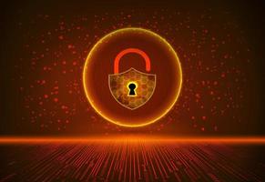 Modern Cybersecurity Technology Background with padlock vector