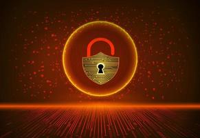 Modern Cybersecurity Technology Background with padlock vector