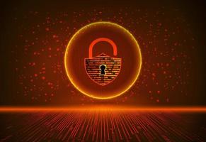 Modern Cybersecurity Technology Background with padlock vector