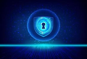 Modern Cybersecurity Technology Background with padlock vector