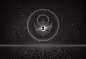 Modern Cybersecurity Technology Background with padlock vector