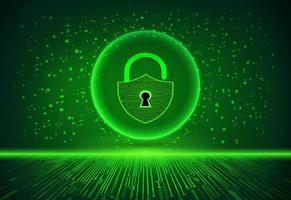 Modern Cybersecurity Technology Background with padlock vector