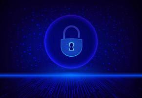 Modern Cybersecurity Technology Background with padlock vector