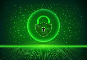 Modern Cybersecurity Technology Background with padlock vector