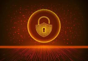 Modern Cybersecurity Technology Background with padlock vector