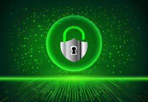 Modern Cybersecurity Technology Background with padlock vector