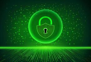 Modern Cybersecurity Technology Background with padlock vector