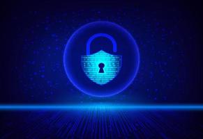 Modern Cybersecurity Technology Background with padlock vector