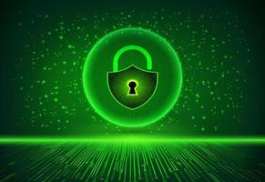 Modern Cybersecurity Technology Background with padlock vector