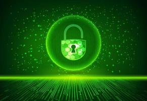 Modern Cybersecurity Technology Background with padlock vector