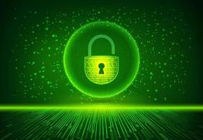 Modern Cybersecurity Technology Background with padlock vector