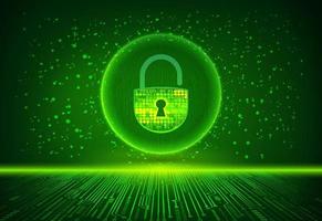 Modern Cybersecurity Technology Background with padlock vector