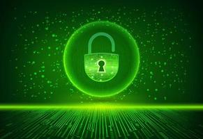 Modern Cybersecurity Technology Background with padlock vector