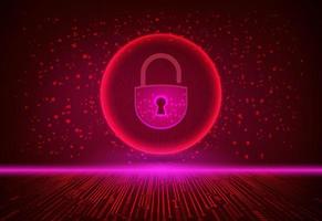 Modern Cybersecurity Technology Background with padlock vector