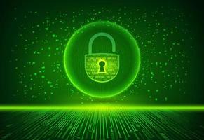 Modern Cybersecurity Technology Background with padlock vector