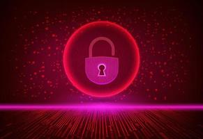 Modern Cybersecurity Technology Background with padlock vector