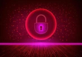 Modern Cybersecurity Technology Background with padlock vector