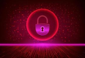 Modern Cybersecurity Technology Background with padlock vector