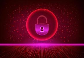 Modern Cybersecurity Technology Background with padlock vector