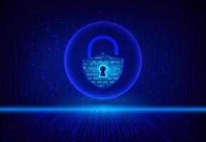 Modern Cybersecurity Technology Background with padlock vector