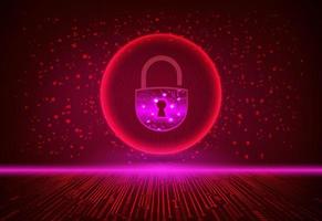 Modern Cybersecurity Technology Background with padlock vector