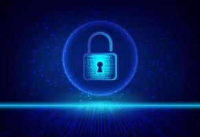 Modern Cybersecurity Technology Background with padlock vector