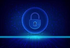 Modern Cybersecurity Technology Background with padlock vector