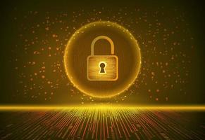 Modern Cybersecurity Technology Background with padlock vector