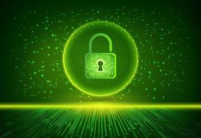 Modern Cybersecurity Technology Background with padlock vector