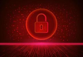 Modern Cybersecurity Technology Background with padlock vector