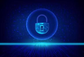 Modern Cybersecurity Technology Background with padlock vector