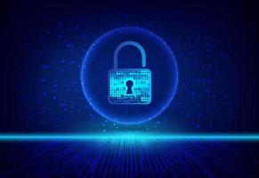 Modern Cybersecurity Technology Background with padlock vector