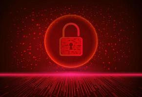 Modern Cybersecurity Technology Background with padlock vector