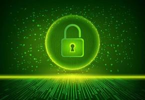 Modern Cybersecurity Technology Background with padlock vector