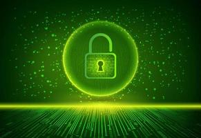 Modern Cybersecurity Technology Background with padlock vector