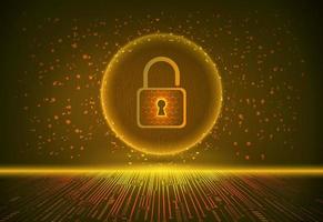 Modern Cybersecurity Technology Background with padlock vector