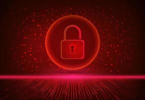 Modern Cybersecurity Technology Background with padlock vector