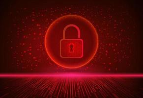 Modern Cybersecurity Technology Background with padlock vector