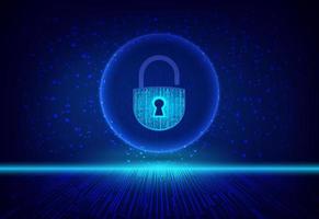 Modern Cybersecurity Technology Background with padlock vector