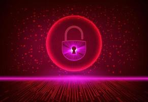 Modern Cybersecurity Technology Background with padlock vector