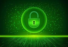 Modern Cybersecurity Technology Background with padlock vector