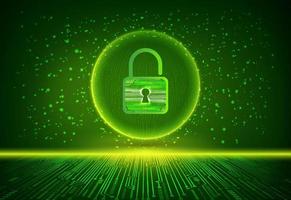 Modern Cybersecurity Technology Background with padlock vector