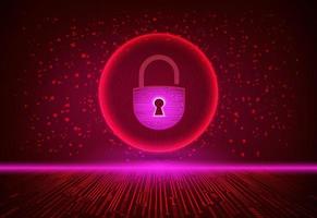 Modern Cybersecurity Technology Background with padlock vector