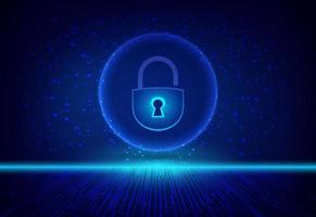 Modern Cybersecurity Technology Background with padlock vector