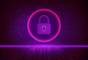 Modern Cybersecurity Technology Background with padlock vector