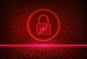 Modern Cybersecurity Technology Background with padlock vector