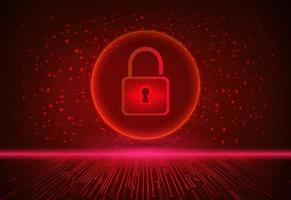 Modern Cybersecurity Technology Background with padlock vector