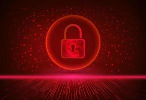 Modern Cybersecurity Technology Background with padlock vector